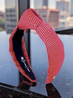 Brianna Cannon Red and Gold Headband Tweed Adult New